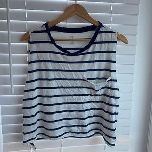 Aerie Real Striped Crop Tank